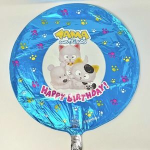 Tama & Friends Mylar Foil Balloons Pochi & Momo 18” Reusable RARE 1983 Qualatex